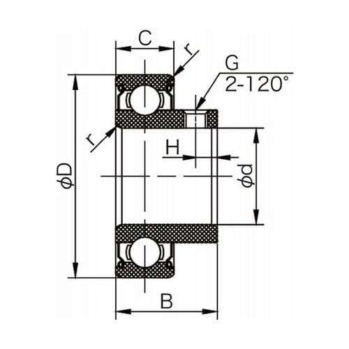 止めねじ付きステンレスベアリング SSX