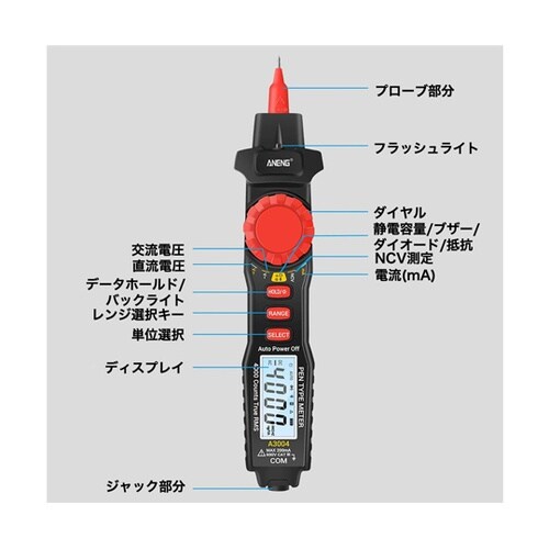 ペンタイプマルチメータ J3004