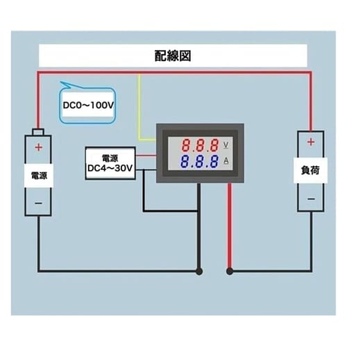 LEDデジタルマルチメーター 電圧計 電