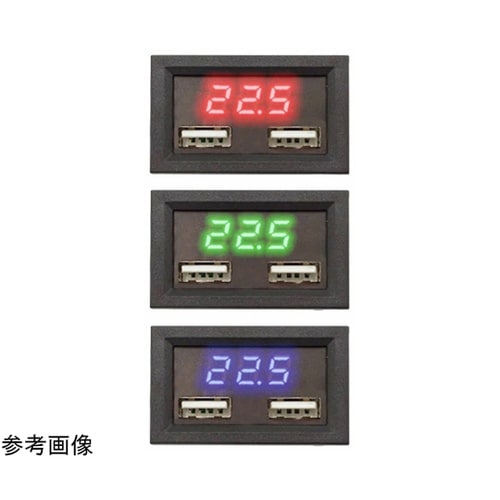 LEDデジタル電圧計 ブルー UDCV−