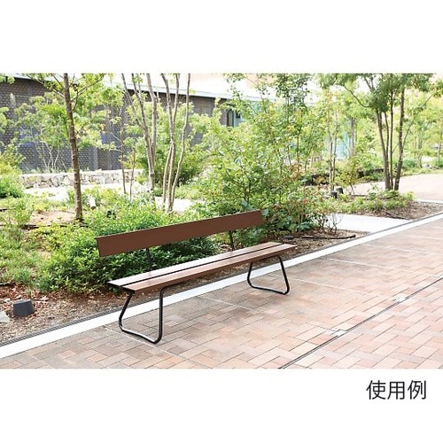 樹脂ベンチ背付ECO 1500 ブラウン