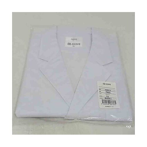 襟あり/半袖 男性用調理衣 ホワイト L