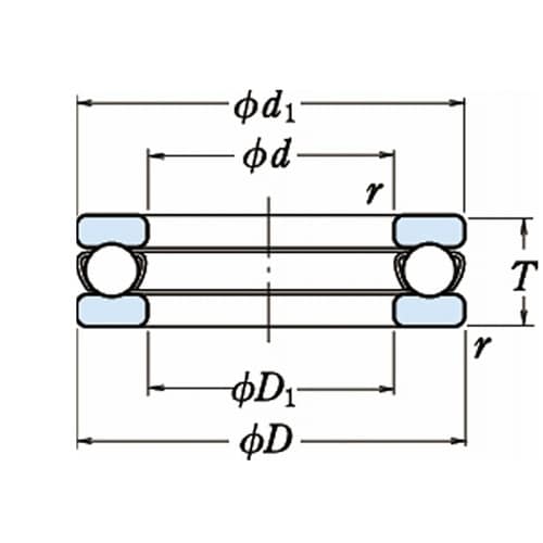 日本精工(NSK) 単式スラスト玉軸受