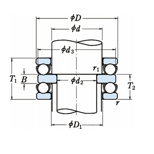 日本精工(NSK) 複式スラスト玉軸受