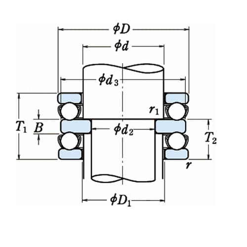 日本精工(NSK) 複式スラスト玉軸受