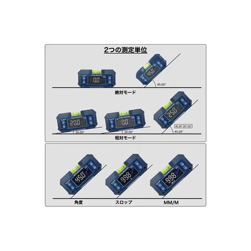 充電式デジタル角度計 J5346