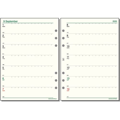 25 ダ・ヴィンチ 日付入りリフィル A