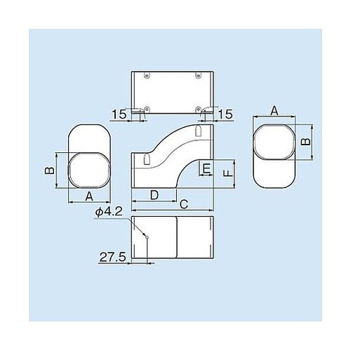 段差継手 ホワイト LDIF−90−W