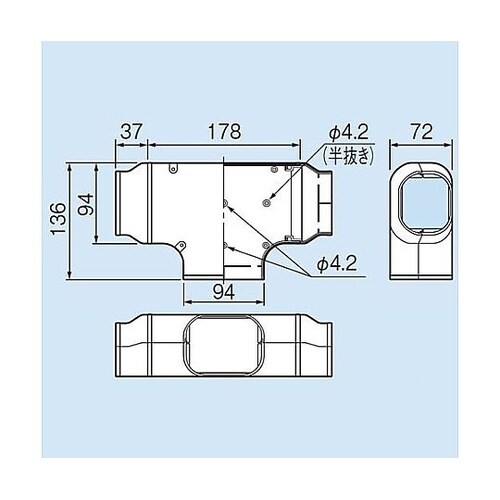 T型ジョイント グレー LDT−90−G