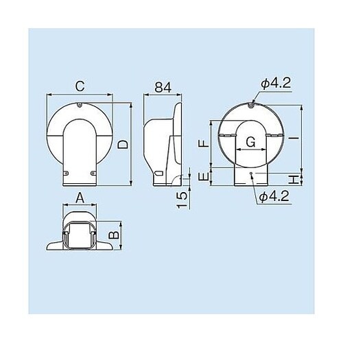 ウォールコーナーAC用 ホワイト LDW