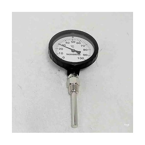 100℃ バイメタル温度計 S型 保護管