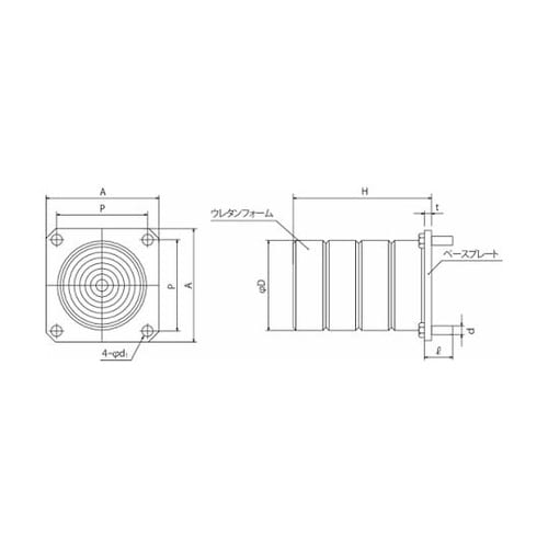 高性能衝撃緩衝器 ハイバッファー 発泡ウ