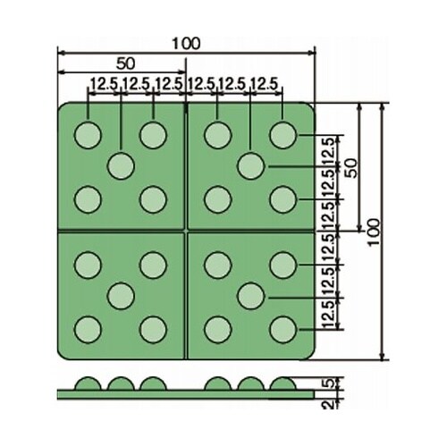 ソフトシリコン防振パッド ダークグレー