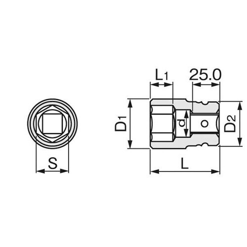 インパクト用ソケット HP6NV−19