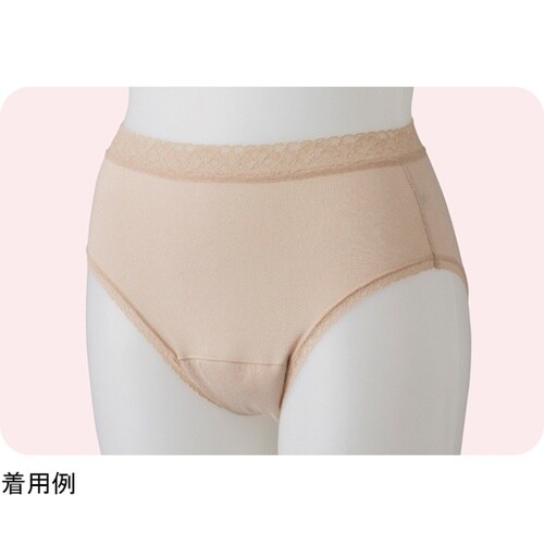 婦人吸水パッド対応ショーツベージュ L