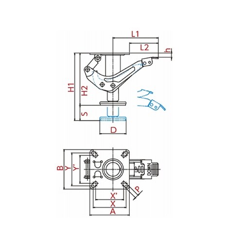 キャスター(ロック) ユーエイロック A