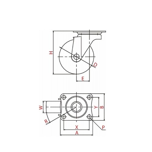 キャスター(軽荷重) 自在車(ダブルベア