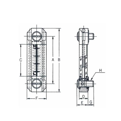 長形オイルゲージ(樹脂製) オイルゲージ