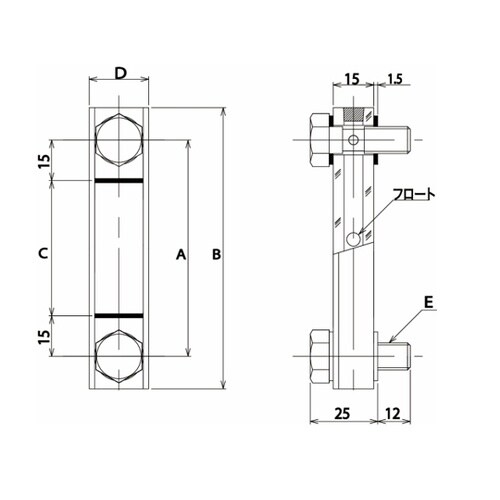長形オイルゲージ(アクリル製) オイルゲ