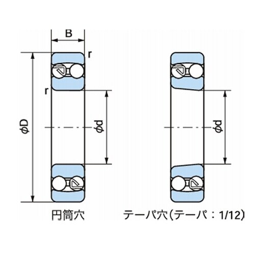 自動調心玉軸受 1307