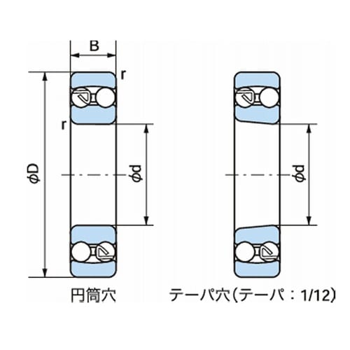 自動調心玉軸受 2206