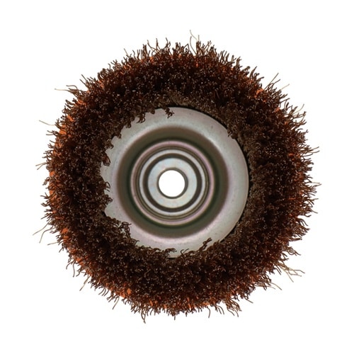 カップブラシ 鋼線メッキ スカート付 7