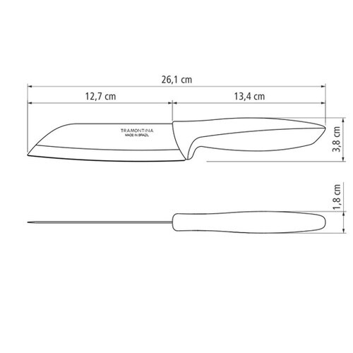 三徳包丁 5インチ 黒 23442/10