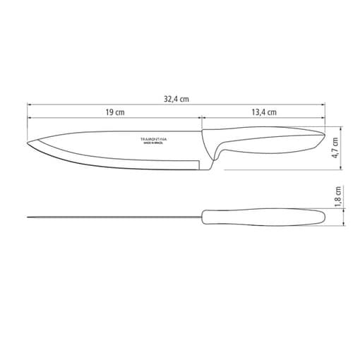 シェフズナイフ 黒 21cm 23426