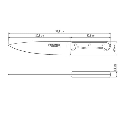 シェフズナイフ(牛刀)8インチ ダーク