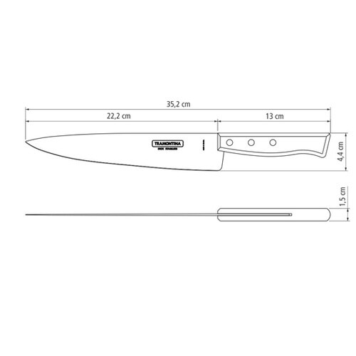 平刃カービングナイフ 大 9インチ 22
