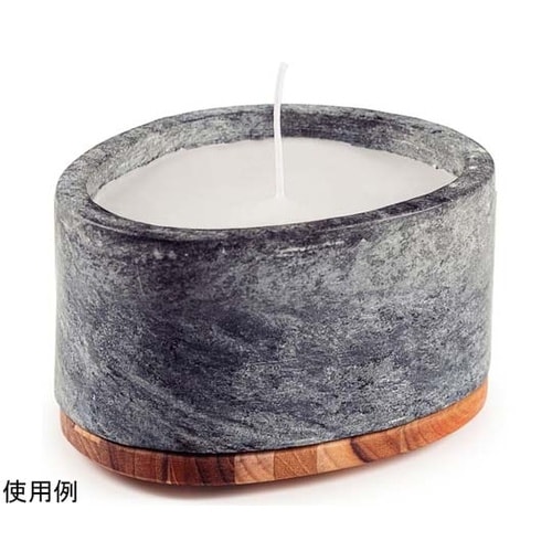 石皿 木製蓋付き チーク 16×13cm