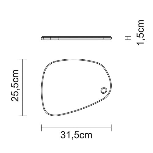 サービングボード チーク 31×25cm