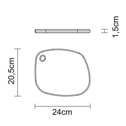 サービングボード チーク 24×20cm