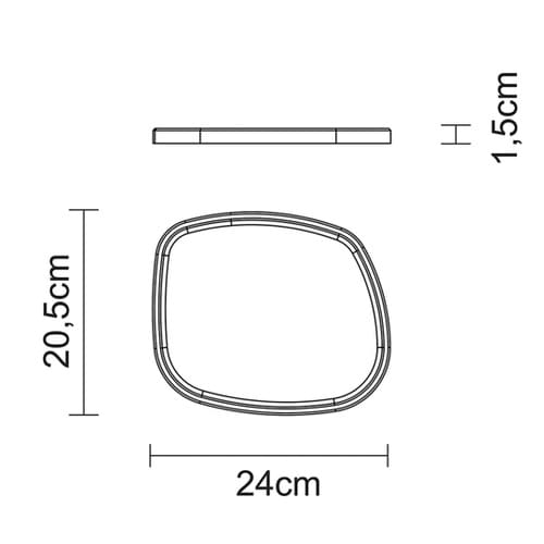 サービングディッシュ チーク 24×20
