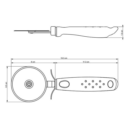 ピザカッター ブラック 25625/10