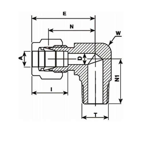 ニューV−Lok継手 エルボハーフユニオ