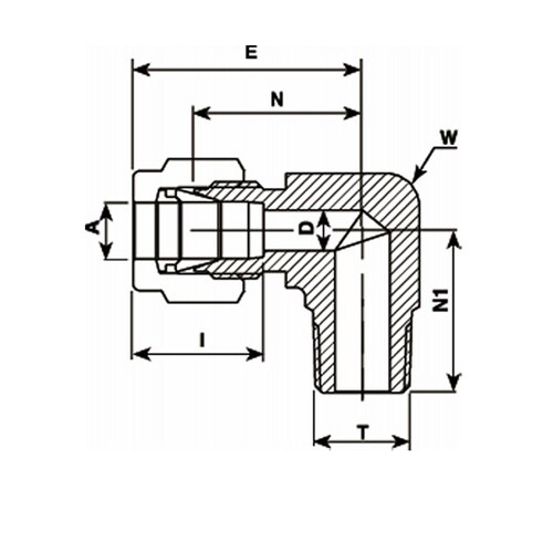 ニューV−Lok継手 エルボハーフユニオ