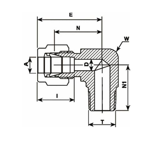 ニューV−Lok継手 エルボハーフユニオ
