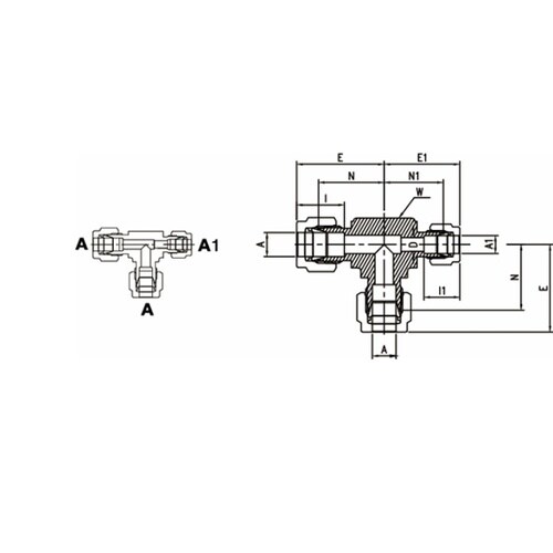 ニューV−Lok継手 異径ティーユニオン