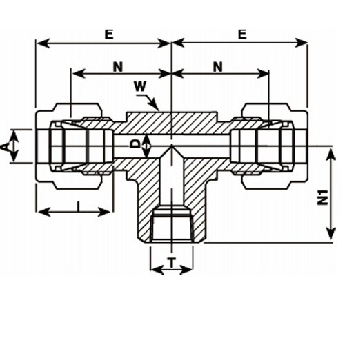 ニューV−Lok継手 ティーゲージユニオ