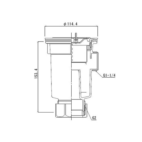 小型排水トラップ G2ネジ D蓋付 TO