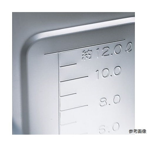 18−8 目盛付深型角キッチンポット 0