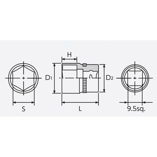 コンパクトサイズ 差込角9.5SQ ネプ