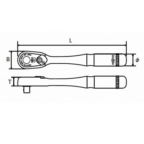 差込角9.5SQネプロス・コンパクトラチ