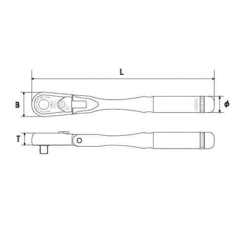 差込角9.5SQコンパクトフレックスラチ