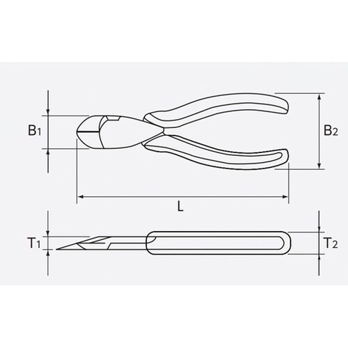 刃部強化 ネプロス・ワイドニッパ 全長1