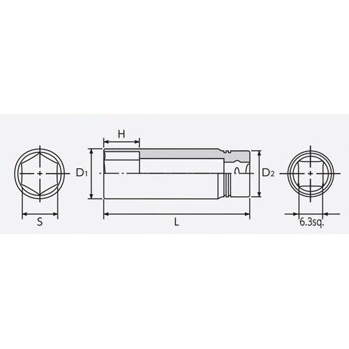 コンパクトサイズ 差込角6.3SQ ネプ