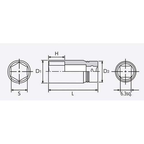 コンパクトサイズ 差込角6.3SQネプロ