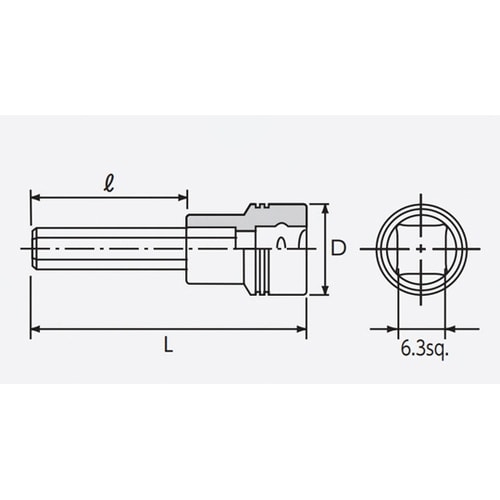 TiN(チタン)コーティング 差込角6.