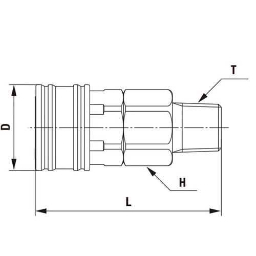 コンパクトカプラ(ソケット)真ちゅう F